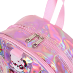 Cute Girls Thing Hologram Decorated with Sequin and Soft Leather Backpack with Lunch Bag and Pencil Case - 17 Inch - Image 3