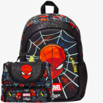 Smiggle Marvel Spiderman Classic Backpack with Lunch Bag - 16.5 Inch
