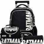 Pause Batman Forever Trolley Backpack with Pencil Case & Lunch Bag - 16 Inch