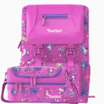 Pink Sledding Rabbits Backpack with Lunch Bag - 18 Inch