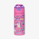 Pink Sweets & Unicorn Stainless Steel Water Bottle with Spray - 420 ml