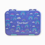 Light Purple Rainbow Motifs Compartment Lunch Box - 800 ml